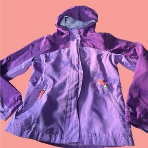 Kids Champion Purple Hooded Venture Dry   Jacket - Size 7